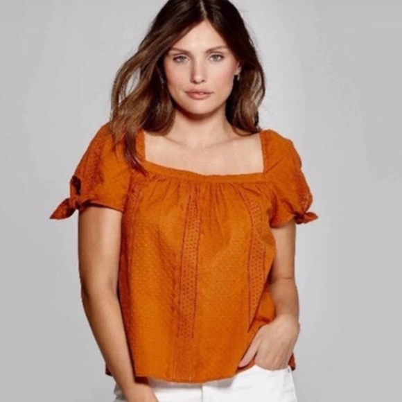 Target Universal Thread Eyelet Boho Top - Picture 5 of 6